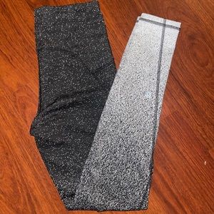 Black and white athletic leggings